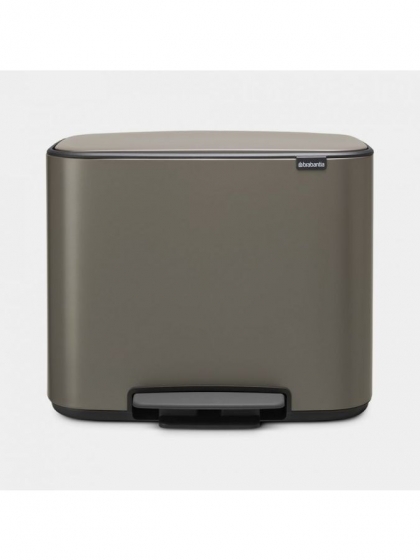 Brabantia, Bo Pedal Bin platinum - 11+23L